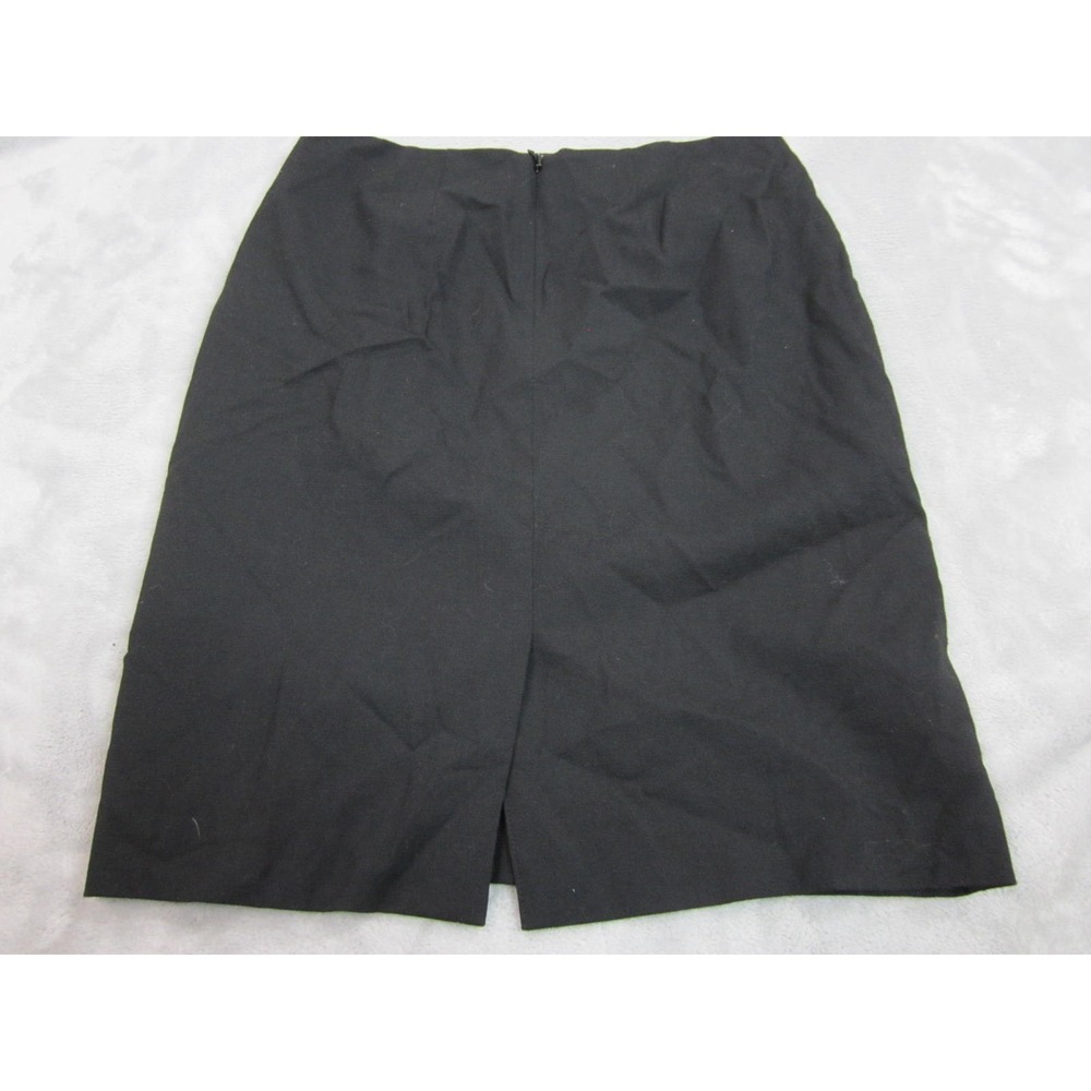 Brooks Brothers Pencil Skirt Womens 6P Black Woven Italy Career Professional - Picture 2 of 10